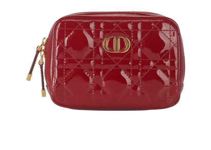 Lady Dior Mini Pouch, &pound;250, Accessories, Red, Patent Leather, Front view
